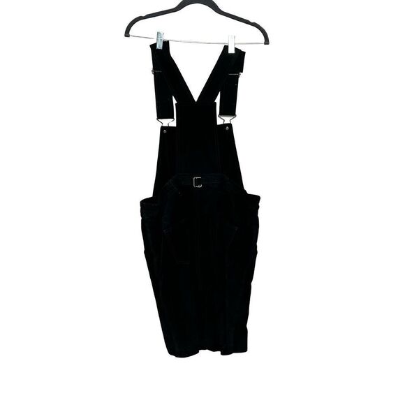 Vintage Don’t Stop black suede short overalls size L - Picture 5 of 16